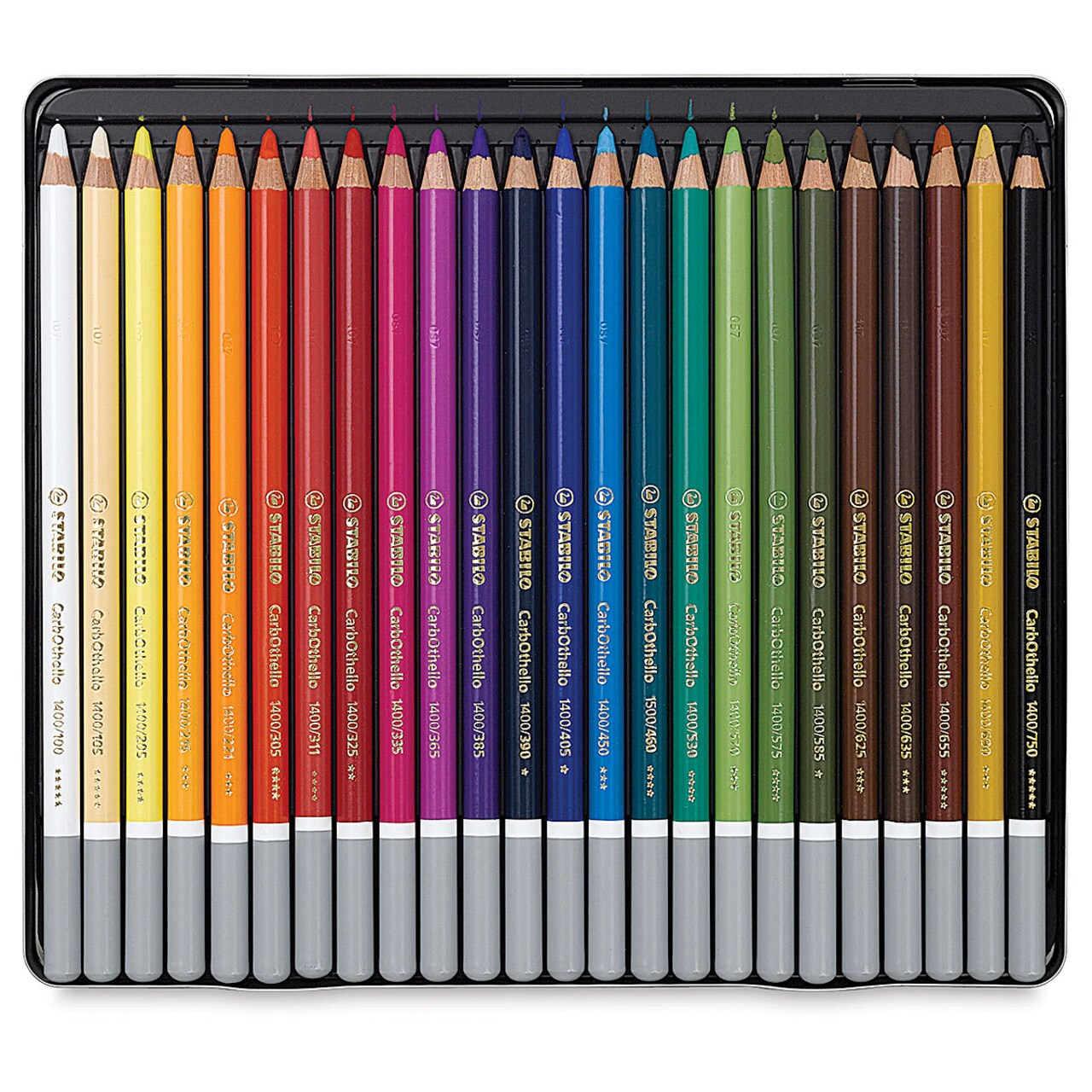 Stabilo CarbOthello Pastel Pencils - Set of 24, Assorted Colors